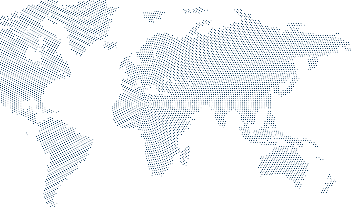 dotted world map of feel good facilitators